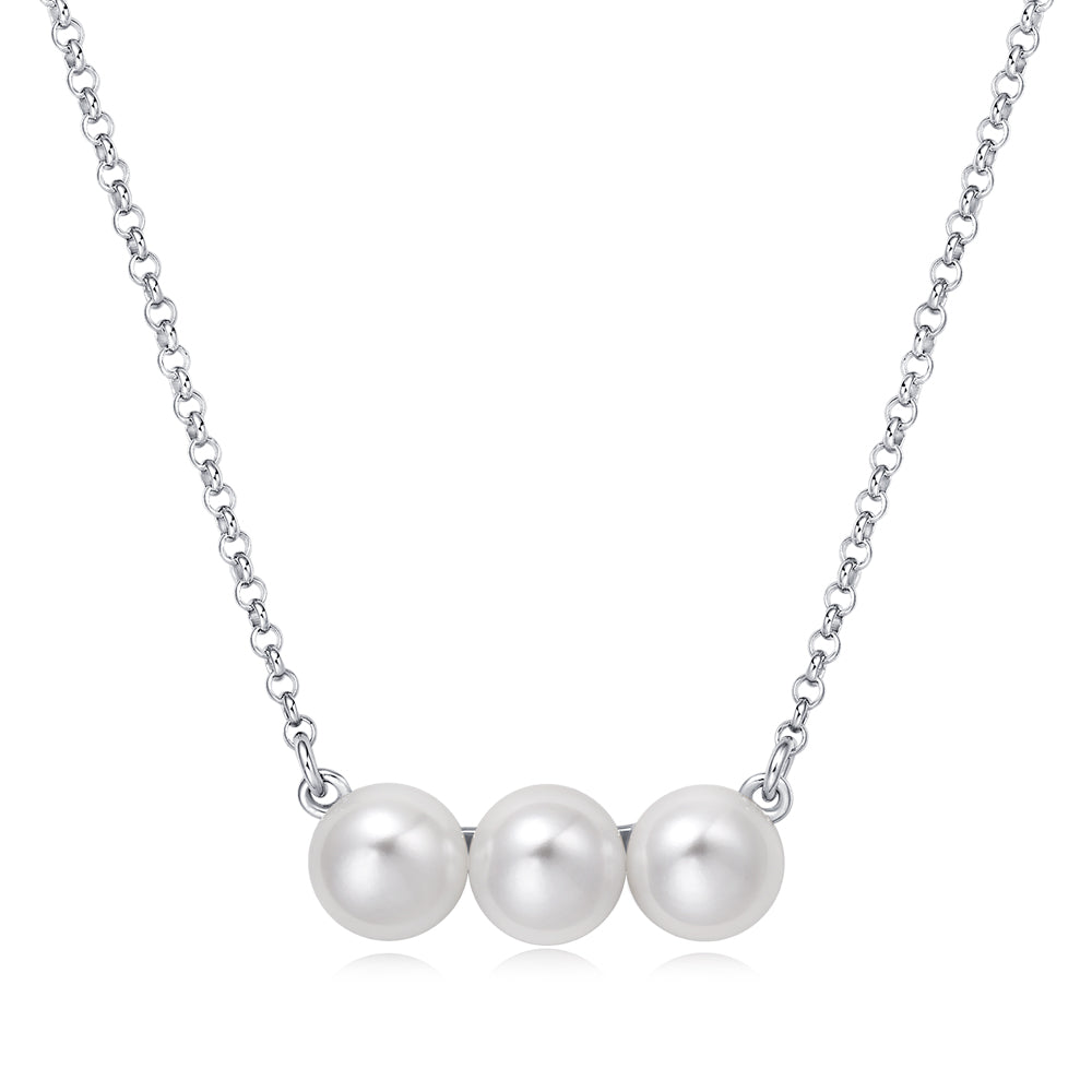Freshwater Pearl Necklace (White Pearl) - Woment Designer Jewelry