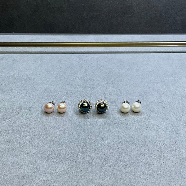 Freshwater Pearl Earrings (set of 3 pairs and jackets)