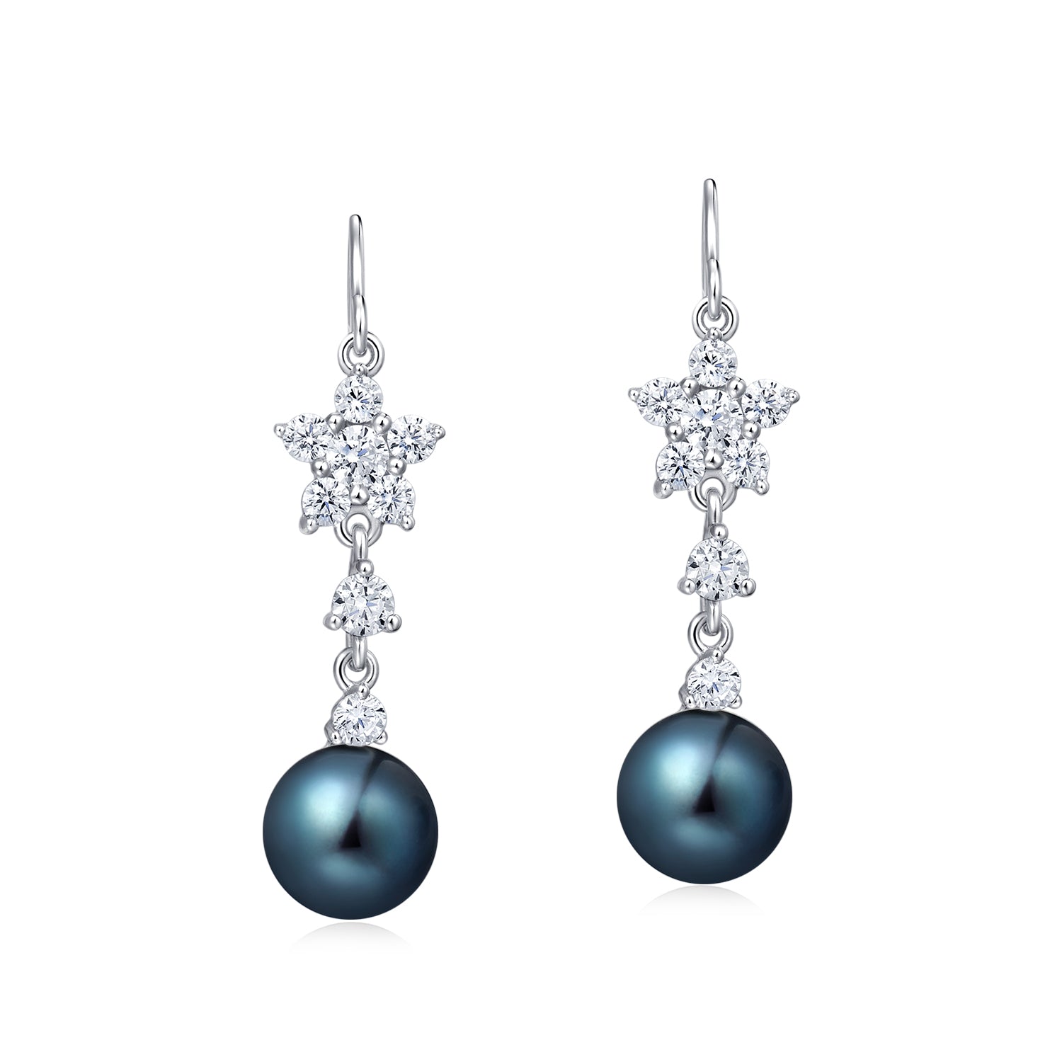 Freshwater Pearl Earrings (Black Pearl) - Woment Designer Jewelry