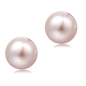 12-12.5mm Freshwater Pearl Earrings (Button Shape) - Woment Designer Jewelry