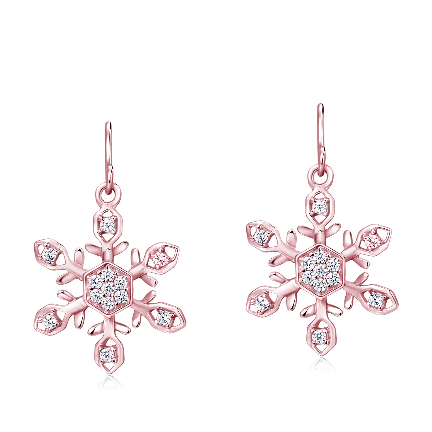 Rose Gold Plated Silver Earrings - Woment Designer Jewelry