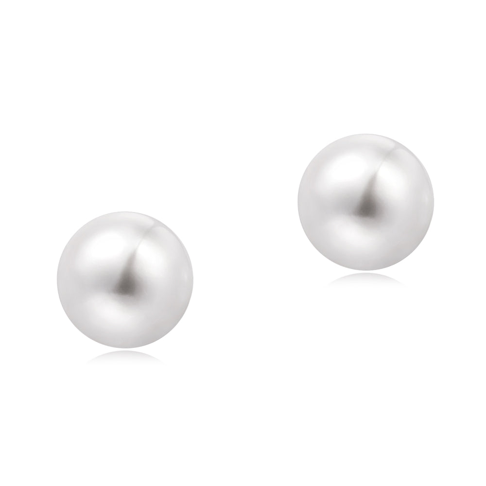 4.5-5mm Freshwater Pearl Earrings (Button Shape) - Woment Designer Jewelry