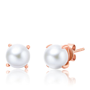 18K Rose Gold Akoya Pearl Earrings - Woment Designer Jewelry