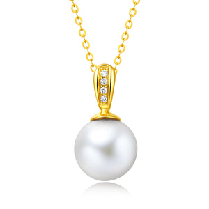 18KY Gold Akoya Pearl Pendant - Woment Designer Jewelry