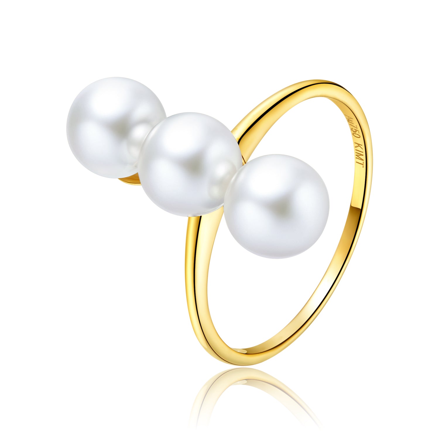 18KY Gold Akoya Pearl Ring - Woment Designer Jewelry