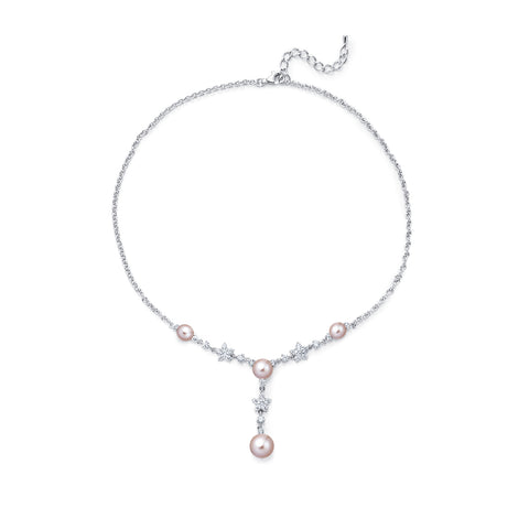 Freshwater Pearl Necklace (Pink Pearl) - Woment Designer Jewelry