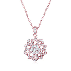 Rose Gold Plated Silver Necklace - Woment Designer Jewelry