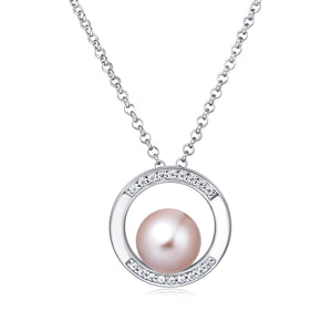 Freshwater Pearl Necklace (Pink Pearl) - Woment Designer Jewelry