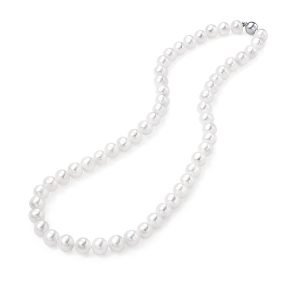 7-7.5mm Round Freshwater Pearl Necklace - Woment Designer Jewelry