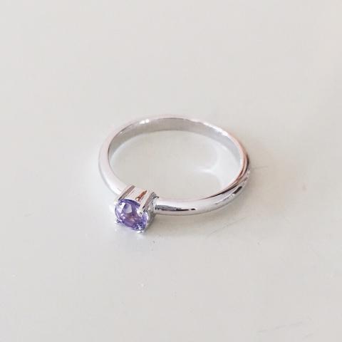 Amethyst Silver Ring - Woment Designer Jewelry