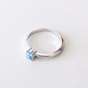 Blue Topaz Silver Ring - Woment Designer Jewelry
