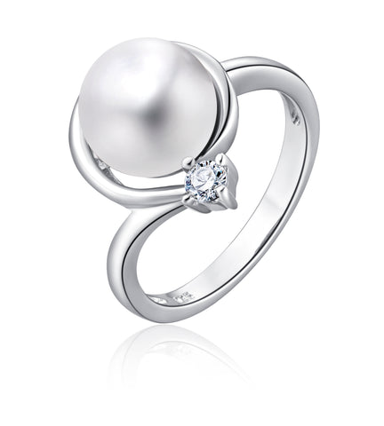 Freshwater Pearl Ring (White Pearl) - Woment Designer Jewelry