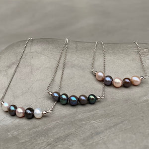 Freshwater Pearl Workshop Necklace 自訂顏色珍珠頸鏈(訂造) - Woment Designer Jewelry